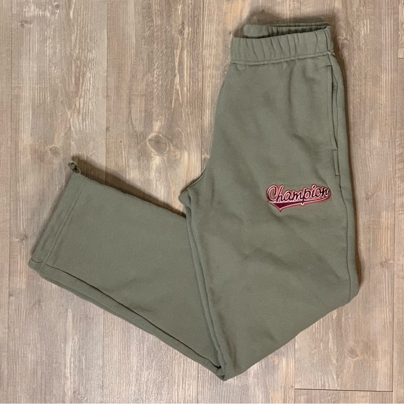 Champion green and burgundy embroidered sweatpants Sz S - Picture 5 of 9